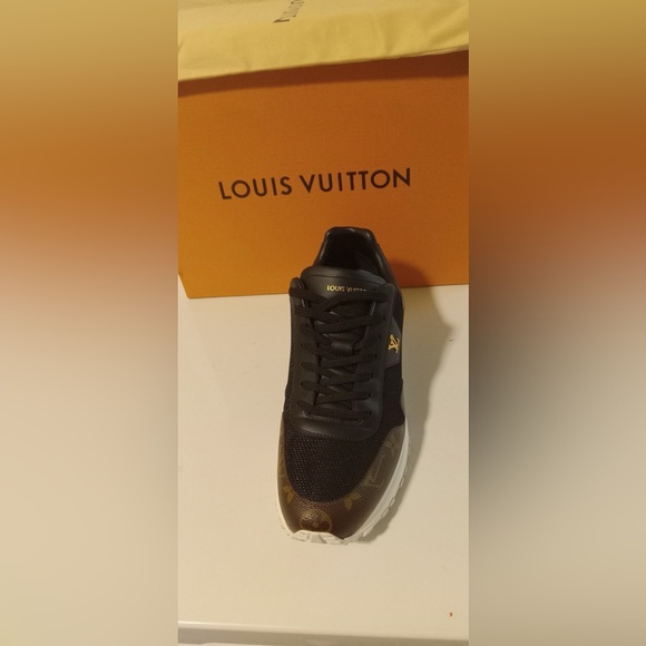 Louis Vuitton Black/Brown Monogram Canvas and Leather Run Away Low Top Sneakers - Picture 1 of 4